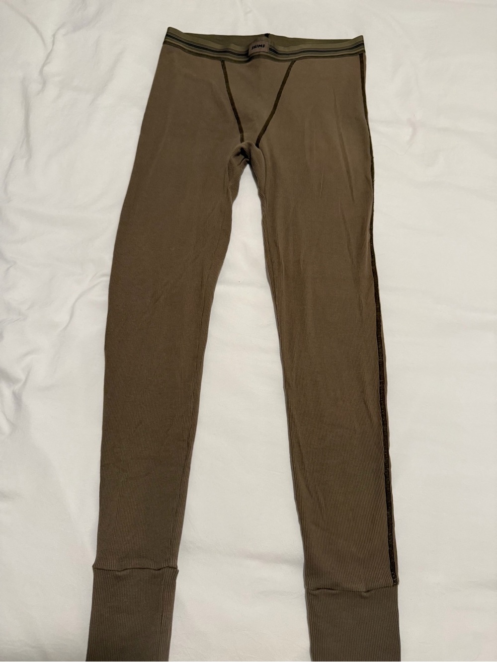 SKIMS Limited Edition Olive Cotton rib legging